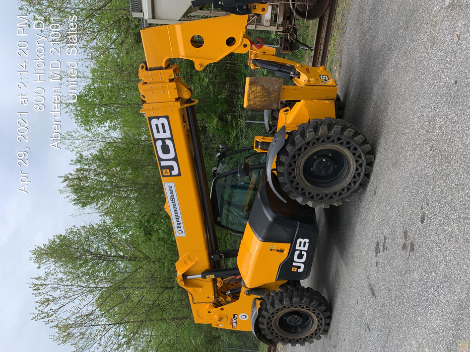 2020 JCB 510-56 Cab/Heat/Air, Solid Tires, Work Lights, Beacon, Aux Hydraulics, Back up Alarm, Lifting Eye, ES Decals