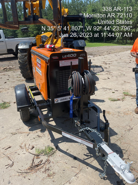 2023 Lincoln Electric LE400 Kubota V1505, Trlr, Cable Rack, Light Kit, ES Decals, T3