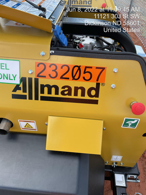 2022 Allmand NLV3GR (4) LED Light Fixture 350W, 23' Vertical Mast, 3kW Prime, Towable, Deep Sea L401, Leveling Jacks, Yanmar T4F 5.8hp