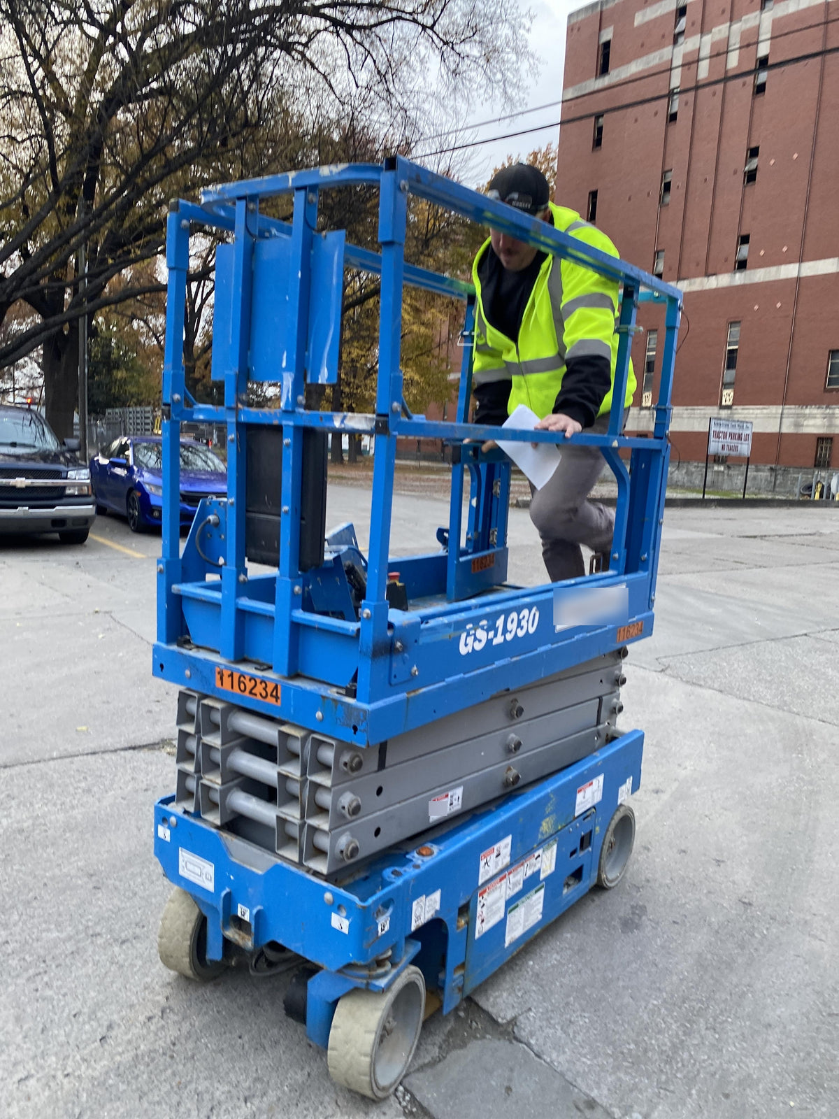 2020 Genie GS-1930 Solid Non Marking Tires, Beacon, Folding rails with half height swing gate
