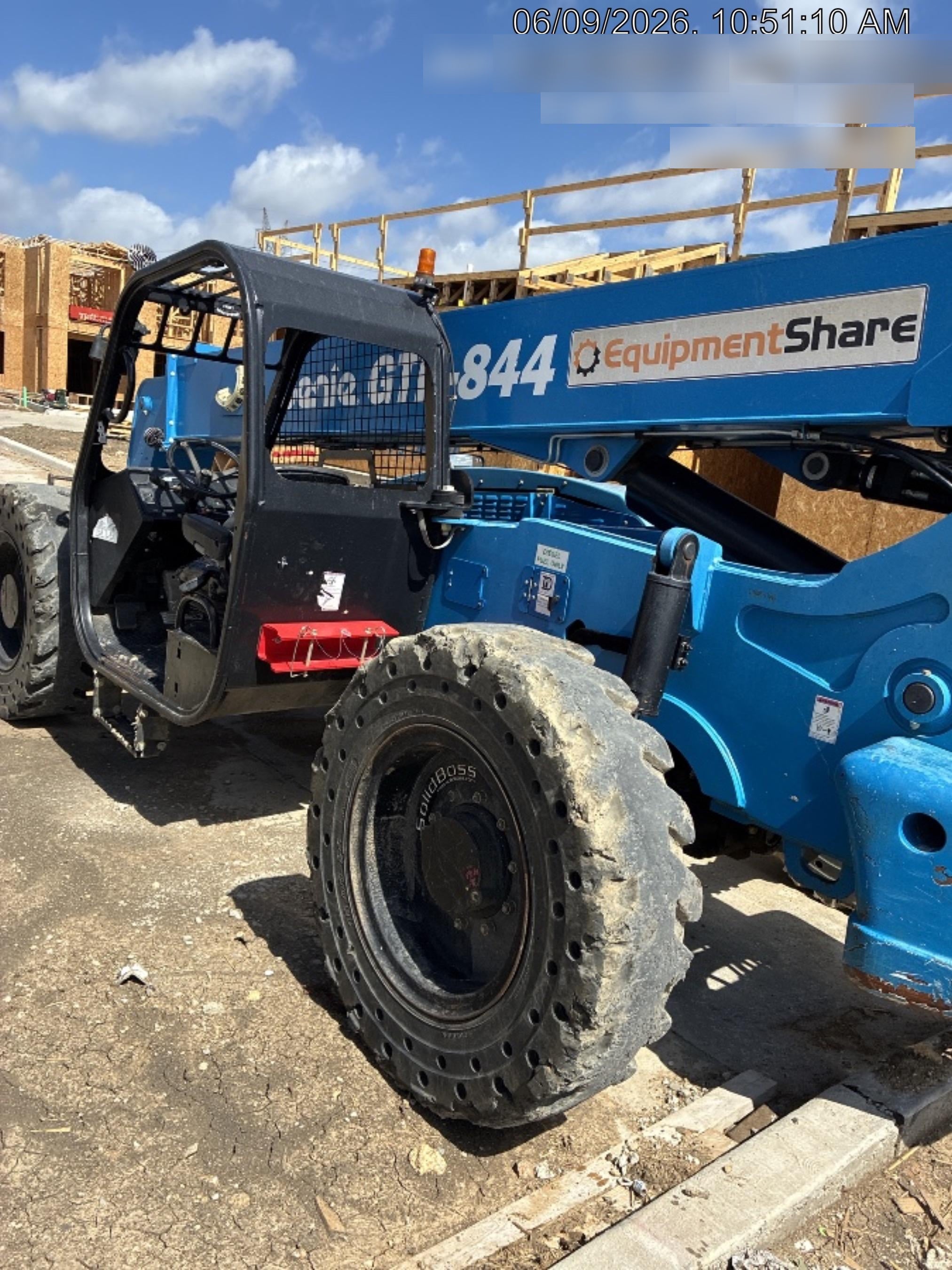 2018 Genie GTH-844 Genie GTH-844D w/Open ROPS, FF Tires, Work Light/Beacon, 60" Carriage and Forks