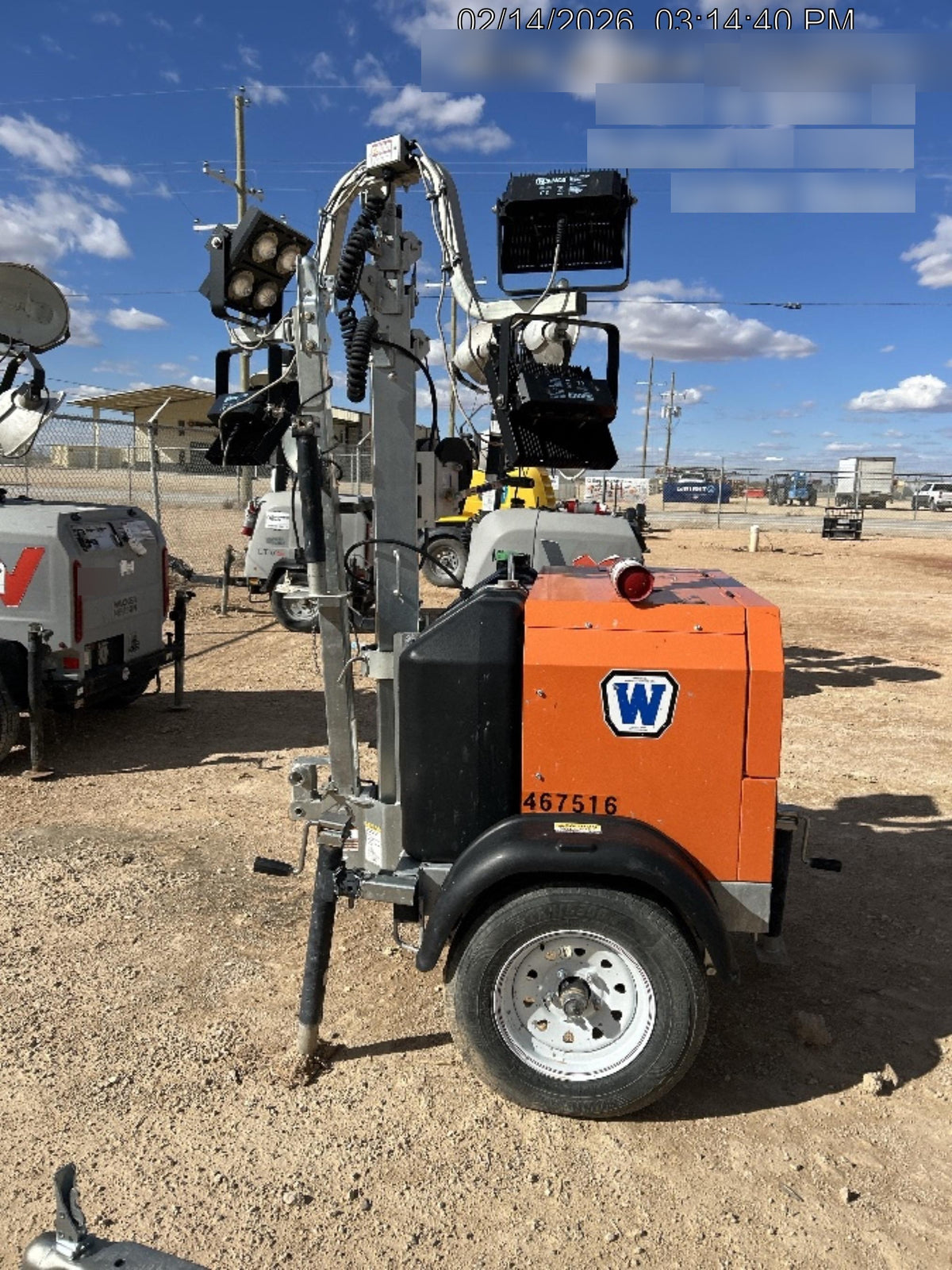 2024 Wanco WLTT-4MM4K Diesel, Deep Sea Controller, Shore Power Plug, Auto Start, (4) 350W LED Floodlights, 4kW Generator, 60 Gal Fuel Tank, 2" Ball, T3