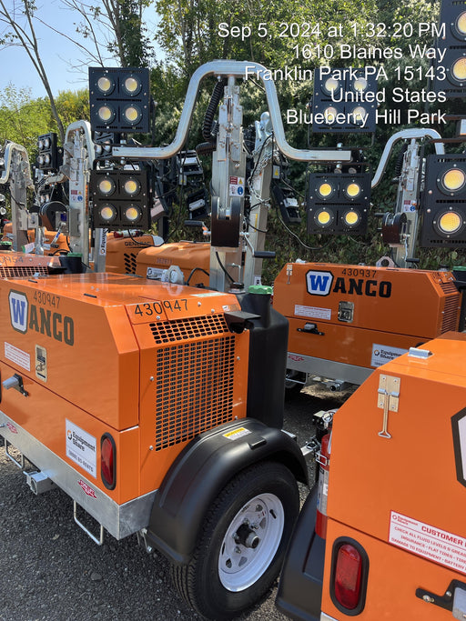 2024 Wanco WLTT-4MM4K Diesel, Deep Sea Controller, Shore Power Plug, Auto Start, (4) 350W LED Floodlights, 4kW Generator, 60 Gal Fuel Tank, 2" Ball, T3
