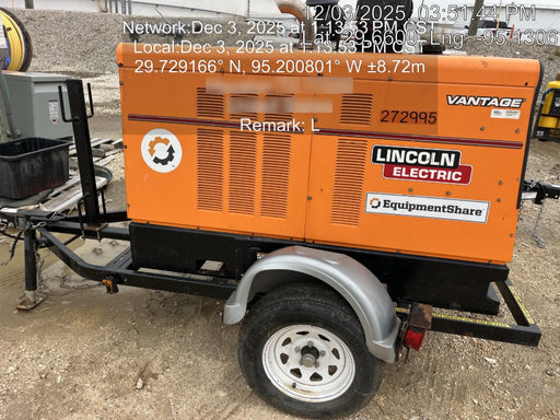 2022 Lincoln Electric Vantage 549X Crosslink Technology, Trailer Mounted, ES Decals, T3