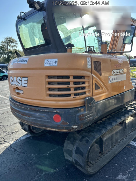 2018 Case CX57C CLOSED CAB A/C, LONG ARM, RUBBER TRACKS, AUX HYD
