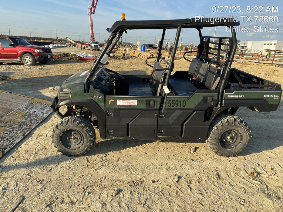 Kawasaki Mule PRO-DXT Standard Options, Backup Alarm, Beacon, Plastic Hard Top, Poly Windshield, Horn Kit