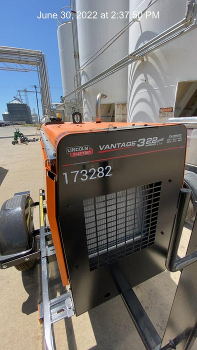 2021 Lincoln Electric Vantage 322 Vantage 322 Ready Pak 3 w/ Decals, ORANGE (includes trailer, cable rack, fender light kit) NO Telematics