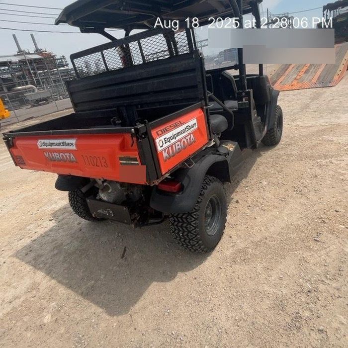 Kubota RTV-X1140W-H Canopy, 4-Seater, Diesel, Windshield Acrylic Clear, Strobe Light, Backup Alarm