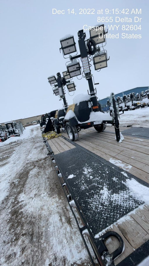 2022 Allmand NLV3GR (4) LED Light Fixture 350W, 23' Vertical Mast, 3kW Prime, Towable, ES Decals, T3