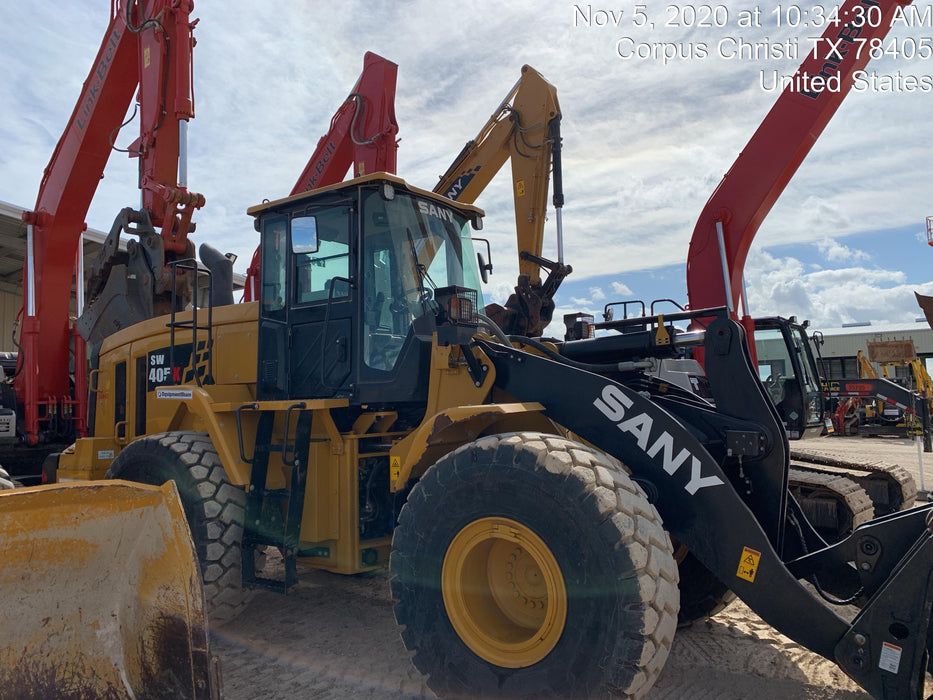 2019 Sany SW405K Tier 4, Cab, 3rd Function Hydraulics Smooth Pin On Bucket