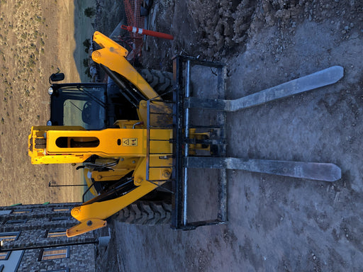 2018 JCB 510-56 JCB 510-56 Telehandler 74 HP w/CAB/HVAC, Beacon, Worklights, Aux Hydraulics, Solid Tires, 60" Carriage/Forks