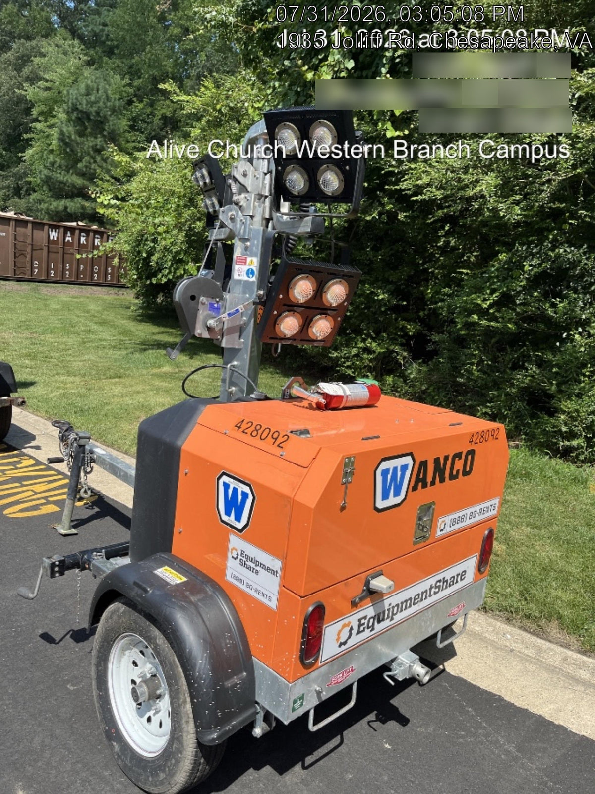2024 Wanco WLTT-4MM4K Diesel, Deep Sea Controller, Shore Power Plug, Auto Start, (4) 350W LED Floodlights, 4kW Generator, 60 Gal Fuel Tank, 2" Ball, T3