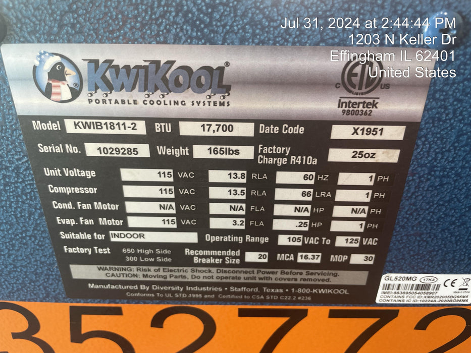 2023 KWIKOOL KWIB1811-2