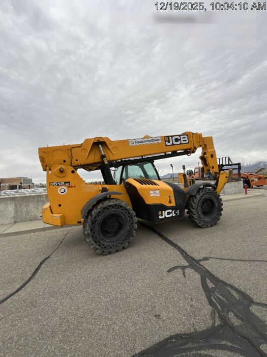 2020 JCB 512-56 Cab/Heat/Air, 109 HP, Solid Tires, STD Worklight, Beacon, Aux Hydraulics, Lifting Eye, Back up Alarm w/66" Carriage/60" Forks