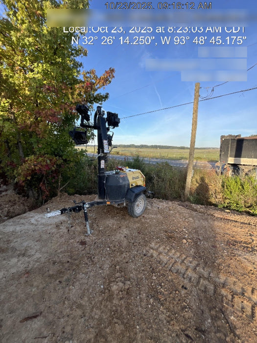 2022 Allmand NLV3GR (4) LED Light Fixture 350W, 23' Vertical Mast, 3kW Prime, Towable, Deep Sea L401, Leveling Jacks, Yanmar T4F 5.8hp