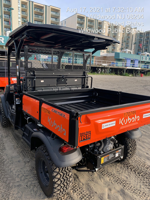 2021 Kubota RTV-X1140W-H Plastic Canopy, Windshield Acrylic Clear, LED Strobe Light, Wire Harness Kit, Back up Alarm