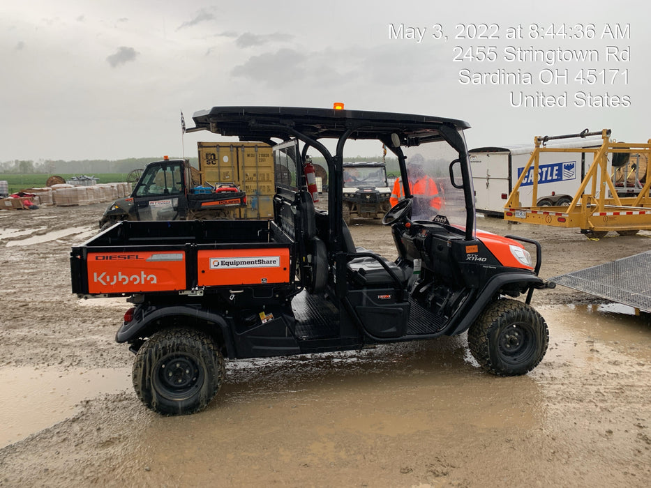 2022 Kubota RTV-X1140W-H Plastic Canopy, Windshield Acrylic Clear, LED Strobe Light, Wire Harness Kit, Back up Alarm