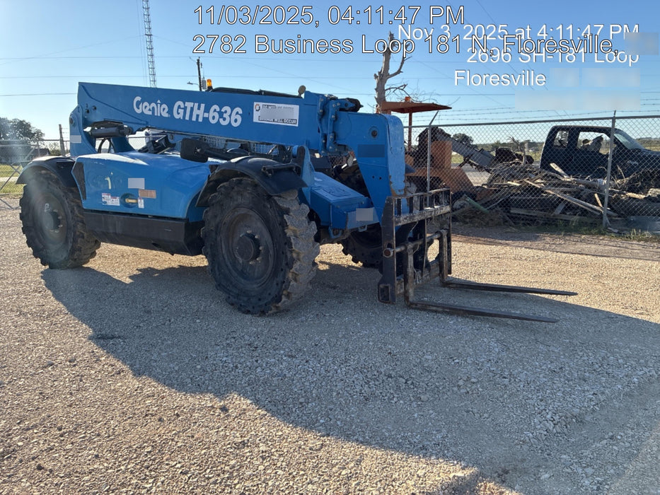 2018 Genie GTH-636 Genie GTH-636 w/Open ROPS, Solid Tires, Work Light/Beacon, 48" Carriage and Forks