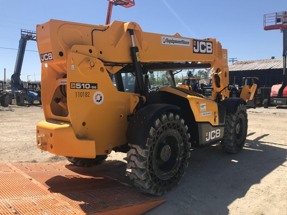 2020 JCB 510-56 Canopy, Solid Tires, Work Lights, Beacon, Aux Hydraulics, Back up Alarm, Lifting Eye, ES Decals