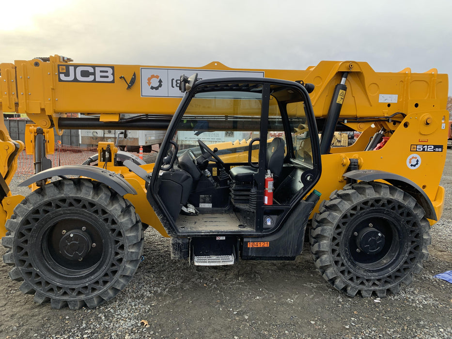 2020 JCB 512-56 Canopy, 74Hp, Solid Tires, Work Lights, Beacon, Aux Hydraulics, Back up Alarm, Lifting Eye, ES Decals
