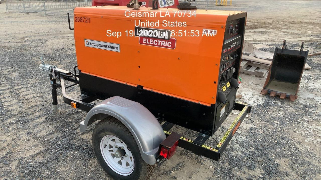 2022 Lincoln Electric LE400 Kubota V1505, Trlr, Cable Rack, Light Kit, ES Decals, T3