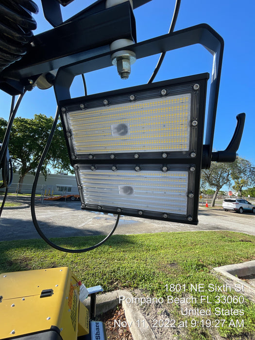 2022 Allmand NLV3GR (4) LED Light Fixture 350W, 23' Vertical Mast, 3kW Prime, Towable, ES Decals, T3