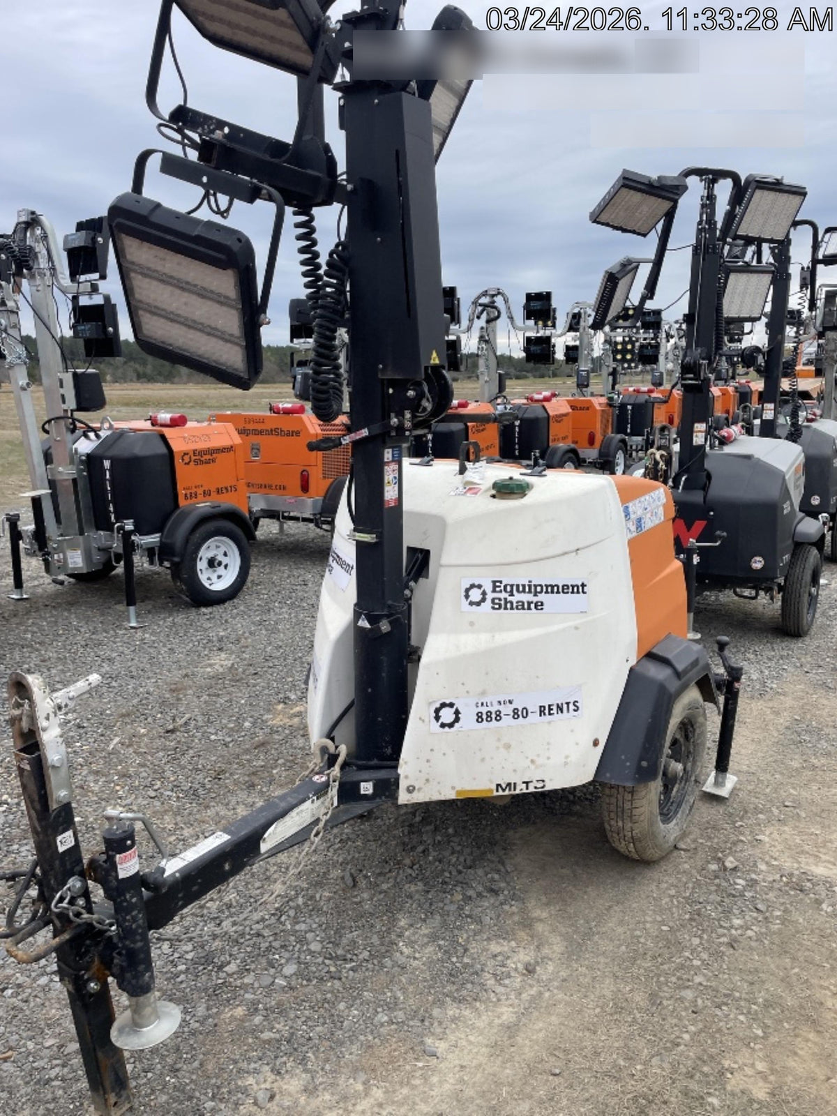 2024 Generac MLT2 Diesel, Flex Switch 120V Input, Powerzone Controller, 
(4) 320W LED Lights, 4kW Generator, 39.9 Gal Fuel Tank, 2" Ball, T3