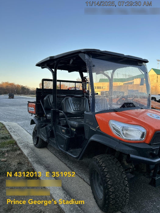 Kubota RTV-X1140W-H Plastic Canopy, Windshield Acrylic Clear, LED Strobe Light, Wire Harness Kit, Back up Alarm