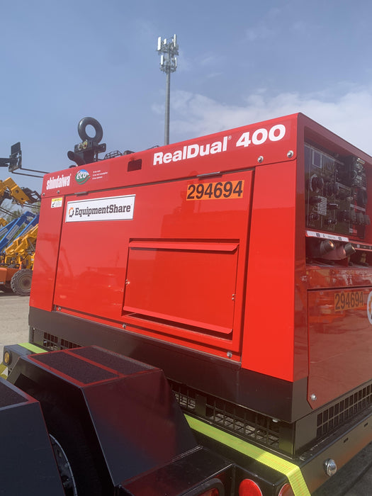 2023 Shindaiwa DGW400MDL Kubota D902 Engine, 23 HP, Dual Op Welder, Wire, Arc, Droop Stick, Tig, and CC Stick Functionality, Simulphase, 3 Phase and 1 Phase Gen Output, Single Axle NB Trlr, Slr Trckl Chrg 12V 12W, Fire Ext