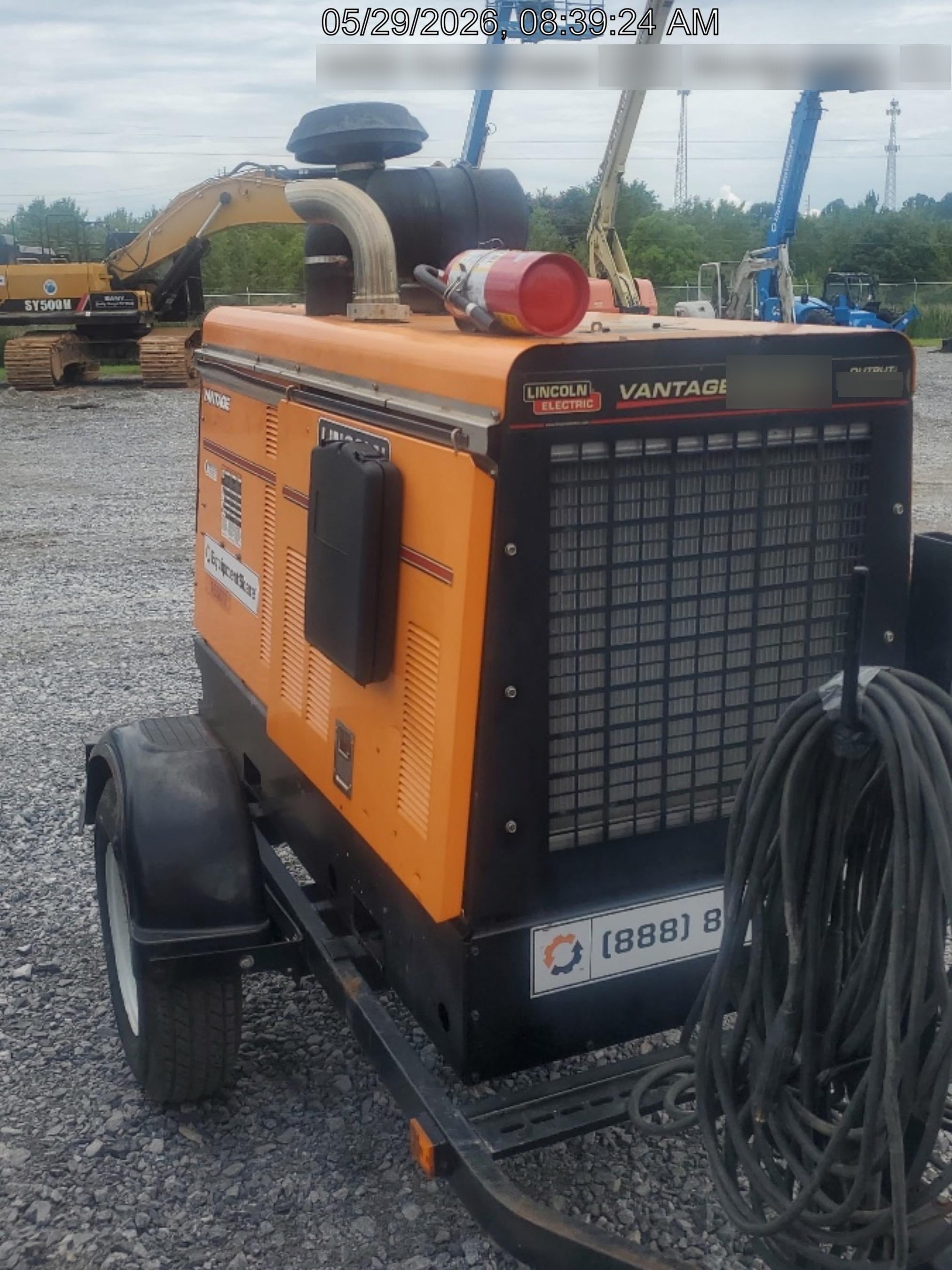 2021 Lincoln Electric Vantage 549X Ready Pak 3, ORANGE (includes trailer, cable rack, fender light kit)