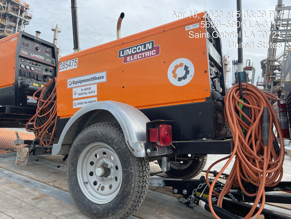 2022 Lincoln Electric LE400 Kubota V1505, Trlr, Cable Rack, Light Kit, ES Decals, T3