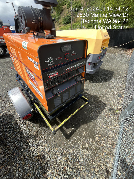 2022 Lincoln Electric Vantage 549X Crosslink Technology, Trailer Mounted, ES Decals, T3
