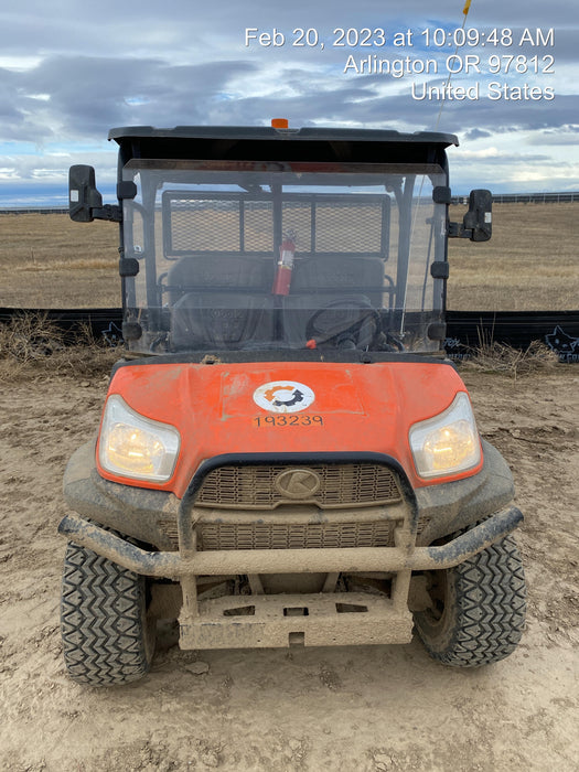 2021 Kubota RTV-X1140W-H Plastic Canopy, Windshield Acrylic Clear, LED Strobe Light, Wire Harness Kit, Back up Alarm