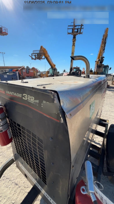 2019 Lincoln Electric Vantage 322 Welder Ready-Pak 3, Two wheel trailer, Fender and Light kit, Cable Rack