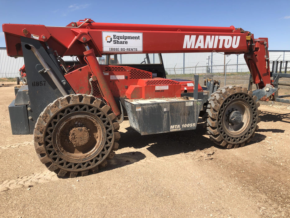 2018 Manitou MTA10055 Manitou MTA10055 - Canopy, Worklights, Beacon, 66" Carriage, 60" Forks, Solid Tires, Aux Hydraulics
