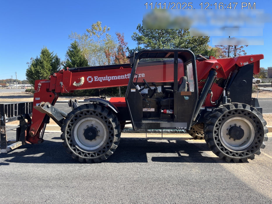 2020 Manitou MTA10055 Canopy, 120 HP, Solid Tires, Work Lights, Lift Hook, Auxiliary Hydraulics w/66" Carriage and 60" Forks