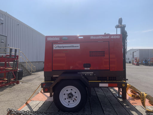 2023 Shindaiwa DGW400MDL Kubota D902 Engine, 23 HP, Dual Op Welder, Wire, Arc, Droop Stick, Tig, and CC Stick Functionality, Simulphase, 3 Phase and 1 Phase Gen Output, Single Axle NB Trlr, Slr Trckl Chrg 12V 12W, Fire Ext