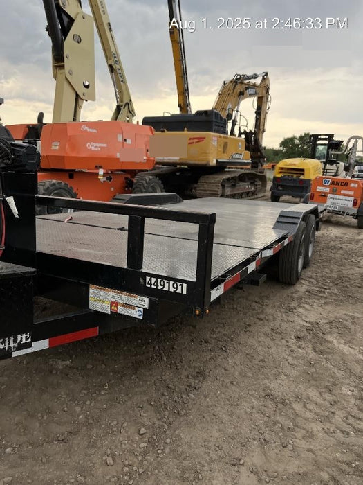 2025 TEXAS PRIDE TRAILERS 21' Lowboy Gravity Tilt Bed 14K Bumper Pull Trailer