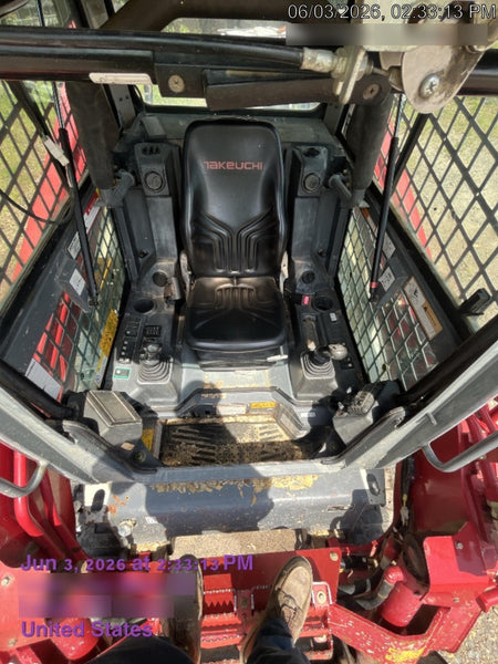 2019 Takeuchi TL12V2C Cab/Heat/AC, Back-up Alarm, Hydraulic QC w/80" HD Tooth Bucket