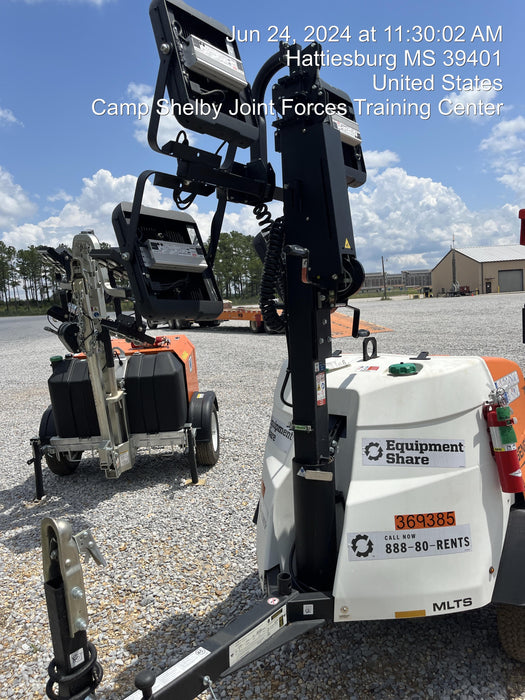 2023 Generac MLT2 Diesel, Flex Switch 120V Input, Powerzone Controller, 
(4) 320W LED Lights, 4kW Generator, 39.9 Gal Fuel Tank, 2" Ball, T3