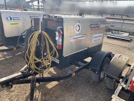 2019 Lincoln Electric Vantage 322 Welder Ready-Pak 3, Two wheel trailer, Fender and Light kit, Cable Rack