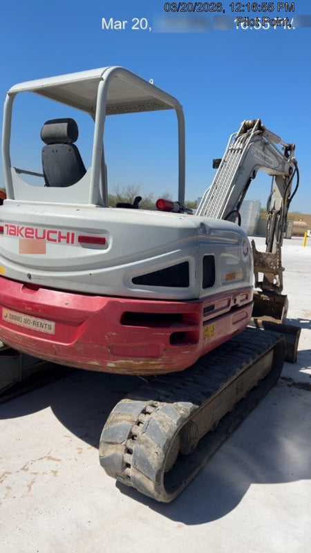 2019 Takeuchi TB260 Takeuchi TB260 Canopy w/Rubber Tracks, Auxiliary Hydraulics, Standard Blade, Manual QC