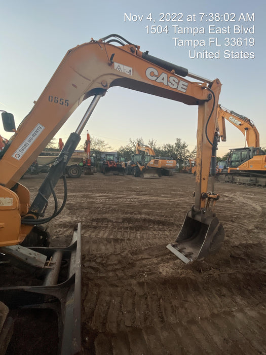 2015 Case CX80C CLOSED CAB, A/C, RUBBER TRACKS PADS, 7'-2" ARM