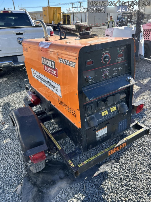 2021 Lincoln Electric Vantage 322 Vantage 322 Ready Pak 3 w/ Decals, ORANGE (includes trailer, cable rack, fender light kit) NO Telematics