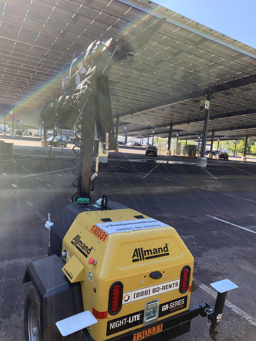 2021 Allmand NLV3GR (4) LED Light Fixture 350W, 23' Vertical Mast, 3kW Prime, Towable, Deep Sea L401, Leveling Jacks, Yanmar T4F 5.8hp