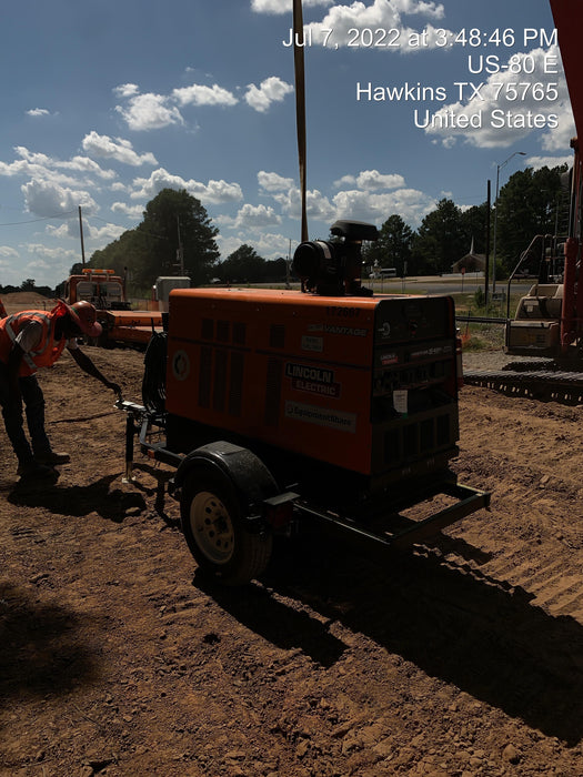 2021 Lincoln Electric Vantage 549X Ready Pak 3, ORANGE (includes trailer, cable rack, fender light kit)