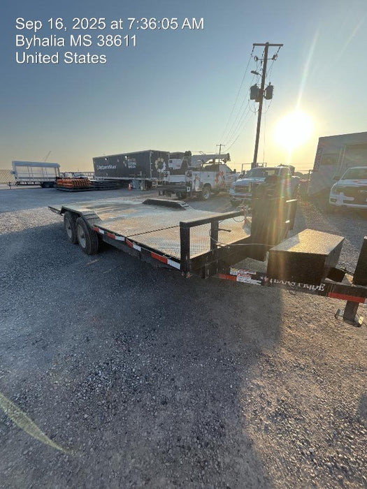 2024 TEXAS PRIDE TRAILERS 21' Lowboy Gravity Tilt Bed 14K Bumper Pull Trailer