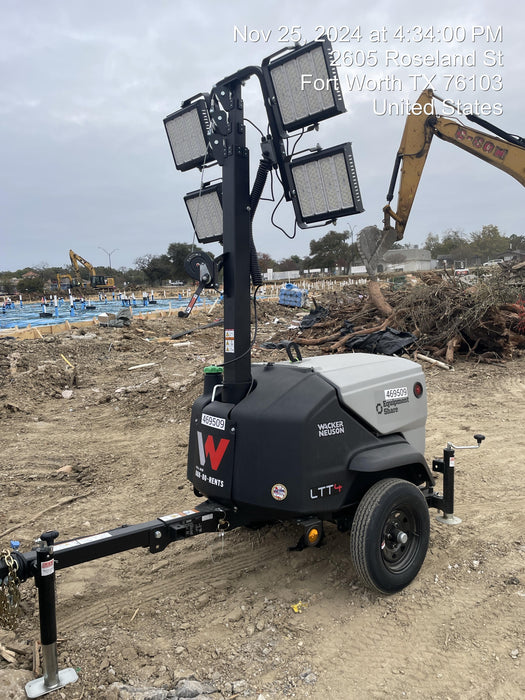 2024 Wacker Neuson LTT4 Diesel, Kohler KDW702, Deep Sea Controller, Auto Start, LED 320W, Bypass Outlet, T3