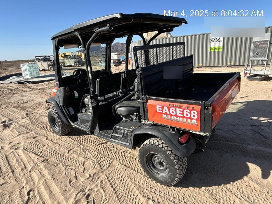 2019 Kubota RTV-X1140W-H 4wd Utility Cart, LED Strobe, Windshield Tempered Glass, Plastic Canopy, Wire Harness Kit, Backup Alarm