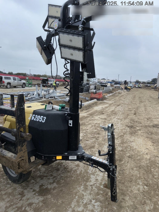 2022 Allmand NLV3GR (4) LED Light Fixture 350W, 23' Vertical Mast, 3kW Prime, Towable, ES Decals, T3